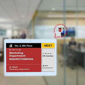 E Ink Screen Electronic Wall-Mounted Meeting Room <b>Door</b> Smart Display Sign 4 Color Conference Room Name Card/<b>Number</b> Nameplate - Product Image 1