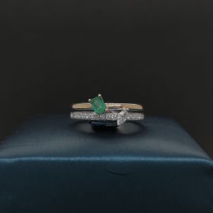 Anillo de Aguamarina lisa de ópalo natural de 18K para mujer Anillo de apertura de piedras preciosas de cuarzo cristalino - Product Image 1