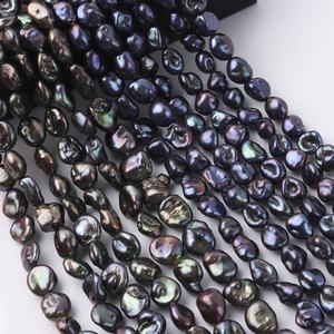 ไข่มุกเคชิเกรด AAA จากตาฮิติ ไข่มุกน้ำจืดธรรมชาติทรงบาร็อค สีเขียวมรกต-น้ำเงิน ขนาด 10-12 มม. ตรวจสอบโดยบุคคลที่สาม - Product Image 2