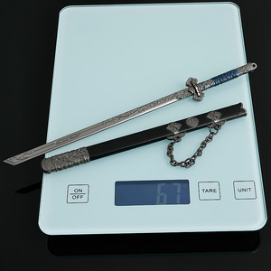 CANGYUAN Tu Animation's 22cm แบบเต็มรูปโลหะ Mengchuan <span class=keywords><strong>Tang</strong></span> Hengdao ของเล่นเด็กพวงกุญแจโมเดลอาวุธอุปกรณ์ต่อพ่วง - Product Image 4