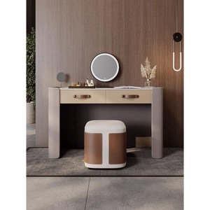 Modern Minimalist <b>Dressing</b> <b>Table</b> <b>With</b> Lighted Mirror Bedroom Vanity For Adults - Product Image 1