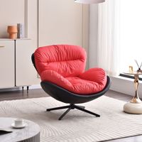 Fauteuil pivotant et à bascule pour balcon, design moderne avec structure métallique, idéal pour salon, chambre et fenêtre en baie