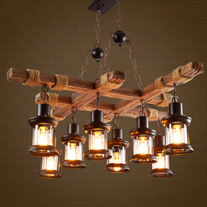 Lustre rétro en <span class=keywords><strong>bois</strong></span> massif suspendu Loft Bar Vintage Industriel Vieux Bateau <span class=keywords><strong>Suspension</strong></span> en <span class=keywords><strong>bois</strong></span> Décor intérieur Éclairage <span class=keywords><strong>Luminaire</strong></span> - Product Image 4