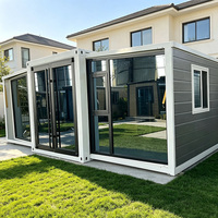 Casa Contenedor Prefabricada Expandible de 2 Dormitorios a Precio de Fábrica, Resistente a la Humedad, Desmontable, Villa Prefabricada Plegable de 10-40 pies