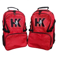 Sac à dos de cheerleading personnalisé avec paillettes et logo d'équipe en strass pour les clubs de cheerleading, de danse, de gymnastique, sac de voyage sportif pour filles