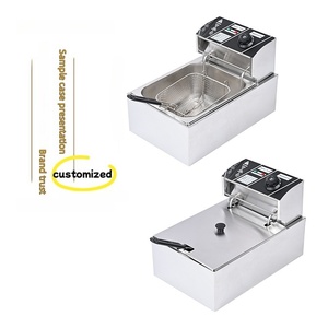 Freidora Eléctrica Comercial <span class=keywords><strong>de</strong></span> 6 Litros, <span class=keywords><strong>de</strong></span> un Solo Tanque, para Cocina, Restaurante, Servicios <span class=keywords><strong>de</strong></span> Catering, para Freír <span class=keywords><strong>Pollo</strong></span> y Patatas - Product Image 3