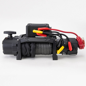 XINQI 13000lb 12V/24V DC Auto Electric <strong>Winch</strong> with Synthetic Rope Steel Construction for <strong>Jeep</strong>/Truck - Product Image 1