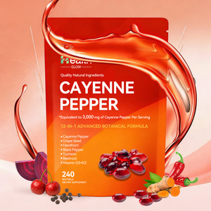 Suplementos Herbales de Marca Privada en Cápsulas Blandas Sin GMO y Sin Gluten para Estimular el Metabolismo y la Salud Inmunológica, Cápsulas Blandas de Pimienta de Cayena - Product Image 1