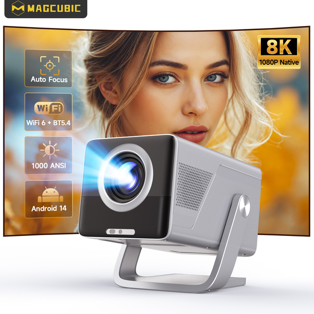 Magcubic 8K Support HD 1080P X7 Projector With 5W Speaker Android 14 WiFi6 BT5.4 Outdoor Video Home Theater Projector