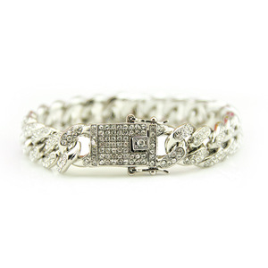 Vintage Men's Hiphop Style Light Luxury New Design Alloy Men's Bracelet Paired with Rhinestone Fashion Bracelets Jewelry - Product Image 2