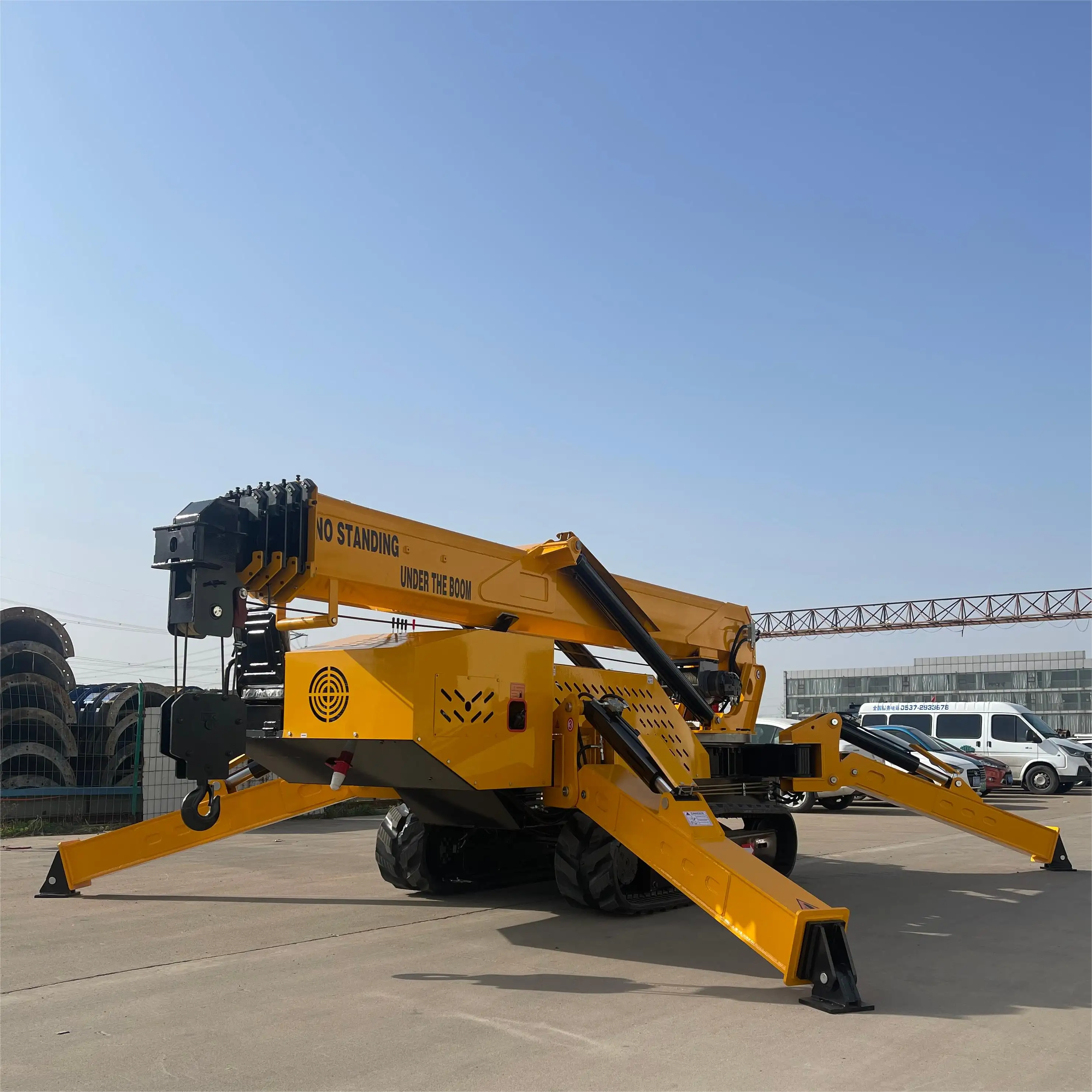Heavy duty cranes 8 ton mobile 12 ton crane spider long boom best price for sale