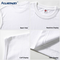 Kuenzi - Camiseta sin Mangas al por Mayor con Logotipo Personalizado, 100% Algodón, 220 g/m², Estilo Vintage, Absorbente de Humedad y Transpirable para Mujer
