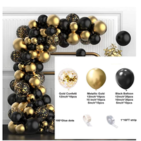 Kit de guirlande de ballons métalliques, arche de ballons à confettis dorés pour la décoration de fête de naissance, anniversaire, remise de diplôme, mariage