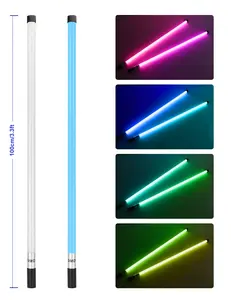 4Pack USA Warehouse Stock Wireless 4800mAh Battery Powered RGB Led Tube Light Bar With Stand RGBW LED Video Light Wand Stick