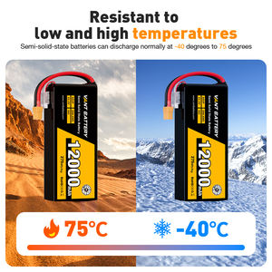 סוללת ליתיום-פולימר VANT חצי מוצקה 12000mAh 10C <span class=keywords><strong>22.2V</strong></span> <span class=keywords><strong>6S</strong></span> עבור רחפנים לצילום אווירי/חקלאות/לוגיסטיקה ניתנת להתאמה אישית - Product Image 6