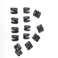 Bandoulière noire de haute qualité attache coulissante petits clips crochets de soutien-gorge en plastique
