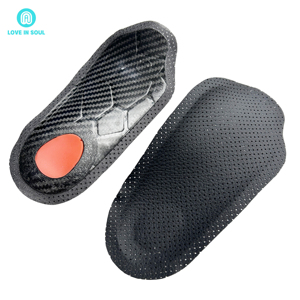 Loveinsoul karbon Fiber astarı 3/4 sert ayakkabı ekle şok emme jel pedleri kemer destek destekleyici ortopedik ekle - Product Image 5