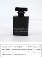 Flacon de parfum carré en verre vide avec surface givrée 50 ml, vaporisateur rechargeable, diffuseur à bâtonnets de haute qualité – Vente en gros