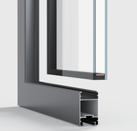 Portes coulissantes en aluminium à cadre structurel insonorisé avec double vitrage en verre trempé pour balcon d'hôtel moderne