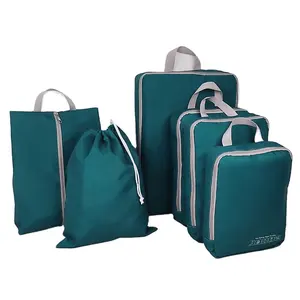 旅行用パッキングバッグは、女性/男性用の旅行用アクセサリーとして、ランドリーポーチ衣類バッグ付きの荷物オーガナイザーを持ち運びます