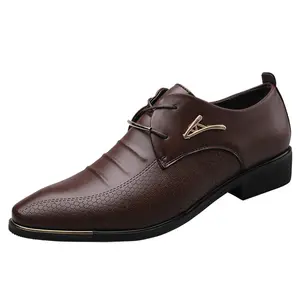 Sapatos masculinos de couro formal social para homens