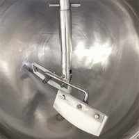 Marmite de cuisson inclinable 100-1000L avec agitateur, chaudière à double enveloppe gaz/électrique, marmite de cuisson avec mélangeur