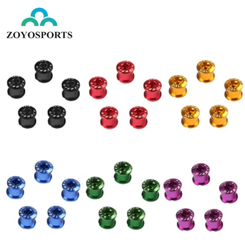 CNC 7075 Aluminium Bicycle Screws Nuts Tooth Plate Double Plate Nail Mountain Road Bike Disc Crank Bolts for chainwheel