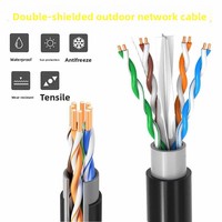 Cable de Red POE para Exteriores, Blindado, de Cobre Libre de Oxígeno, Sólido/Trenzado, Cumple con la Norma Nacional Categoría 6, Personalizado de Fábrica
