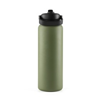 Termo de vacío con doble aislamiento, con tapa de mango de metal, calidad de agitador de hielo, 18oz/24oz/32oz/40oz/64oz, novedad