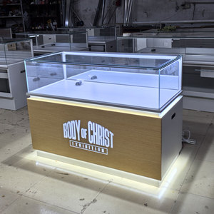 Thiết kế độc đáo tùy chỉnh kim loại LED chiếu sáng sản phẩm điện tử hiển thị truy cập điện thoại di động hiển thị đứng kính trưng bày - Product Image 3