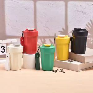 Taza de Café Octogonal de Acero Inoxidable 316, Tapa Abatible, Termo Portátil para Viajes en Auto - Product Image 1