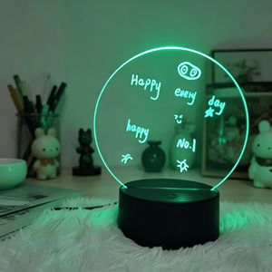 Mini LED Erasable Night <b>Light</b> with Creative Luminous White Base New Product Souvenir Gift Set <b>Battery</b> Powered Middle Sizes Lamp - Product Image 2