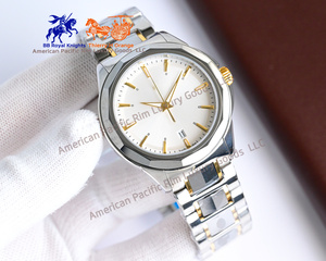 Relojes de Cuarzo de Lujo Longnes para Hombre, Reloj de Acero Inoxidable Personalizado con Calendario, Esfera con Logotipo del Fabricante Ronda, Hombre - Product Image 3