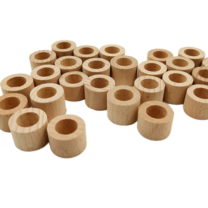 15-100mm Polished DIY Lifting Ring Eco-Friendly Natural Wood Color Accessories for Wood Crafts Wooden <b>Boxes</b> Wall Signs Handbag - Product Image 3