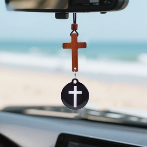 Colgante para Espejo Retrovisor de Coche con Versículo Bíblico NFC GSC Tap to Pray, Colgante de Cruz con Versículo Bíblico Diario - Product Image 6