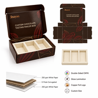 Boîte de dégustation de chocolat brillante personnalisée, emballage cadeau en carton ondulé