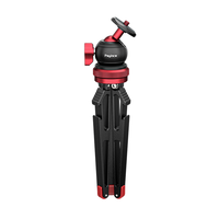 Metal Mini Tripod ve top kafa dağı ile 1/4 inç vida masaüstü masa standı kamera tripodu Gimbal kolu kavrama sabitleyici