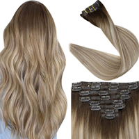 Extensions de cheveux à clipser invisibles en PU, confortables, faciles à installer, longue durée, en cheveux humains Remy véritables