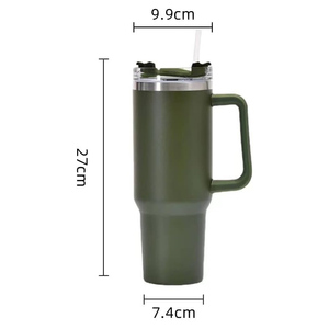 Taza de Viaje de Acero Inoxidable de 40 oz con Asa, Tapa para Sublimación, Aislamiento al Vacío, Antiderrames, Aislamiento Térmico de 6 a 12 Horas, Portátil - Product Image 2