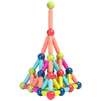 アマゾンの人気の幹のおもちゃ教育用マグネットボールとロッドセットキッズクリエイティブフレキシブル磁気ビルディングスティックとボール