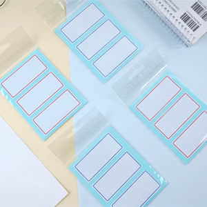 Étiquette d'autocollant de ligne vierge de nom de prix adhésif simple face manuscrite de couleur bon marché pour la <span class=keywords><strong>marque</strong></span> de bureau et d'école - Product Image 4