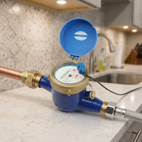 Compteur d'eau mécanique à corps en fonte avec tête en laiton, connexion filetée DN15-DN50