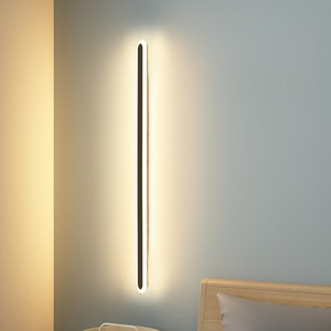Minimalist Balcony LED Linear Wall <b>Lamp</b> <b>Touch</b> Control Dimmable 3500K Warm White Long Strip Crystal Recessed Wall Mounted <b>Bedside</b> - Product Image 6