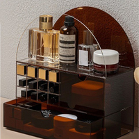 Boîte de rangement cosmétique de bureau en acrylique avec tiroirs, organiseur de coiffeuse pour produits de soin et rouges à lèvres