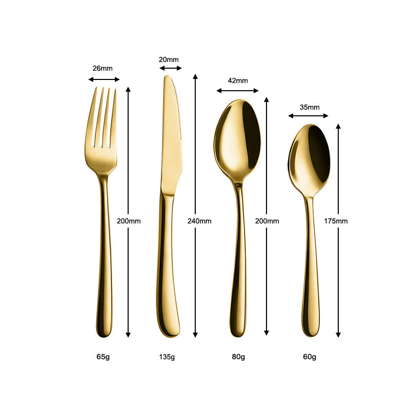 Mirror gold -4 piece set