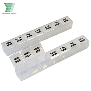 Venta al por mayor de plástico PP bloqueable semanal 4X7 días 28 compartimentos vitamina Pastillero con pastillero caja de almacenamiento mensual de la píldora - Product Image 6