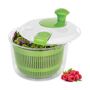 Essoreuse à salade manuelle en plastique vert 5L – Outil de cuisine efficace pour fruits, légumes, laitue, chou – Compatible micro-ondes - Product Image 1