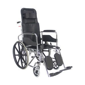 Draagbare Vouwen Medische Rolstoel Voor Gehandicapten Liggende Commode Handleiding Rolstoel - Product Image 1