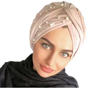 Hijab en daim pour femmes, foulard de luxe à perles, Turban, châle instantané, nouvelle collection de couleur unie