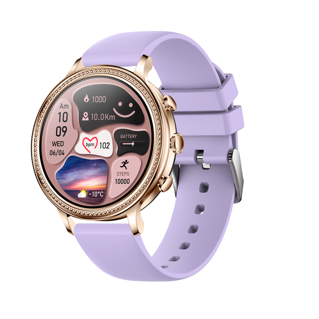 Reloj Inteligente Smartwatch Mujer Round Touch Screen Bt Calling Heart Rate Fitness Tracker Ios Android Smart Watch for Women